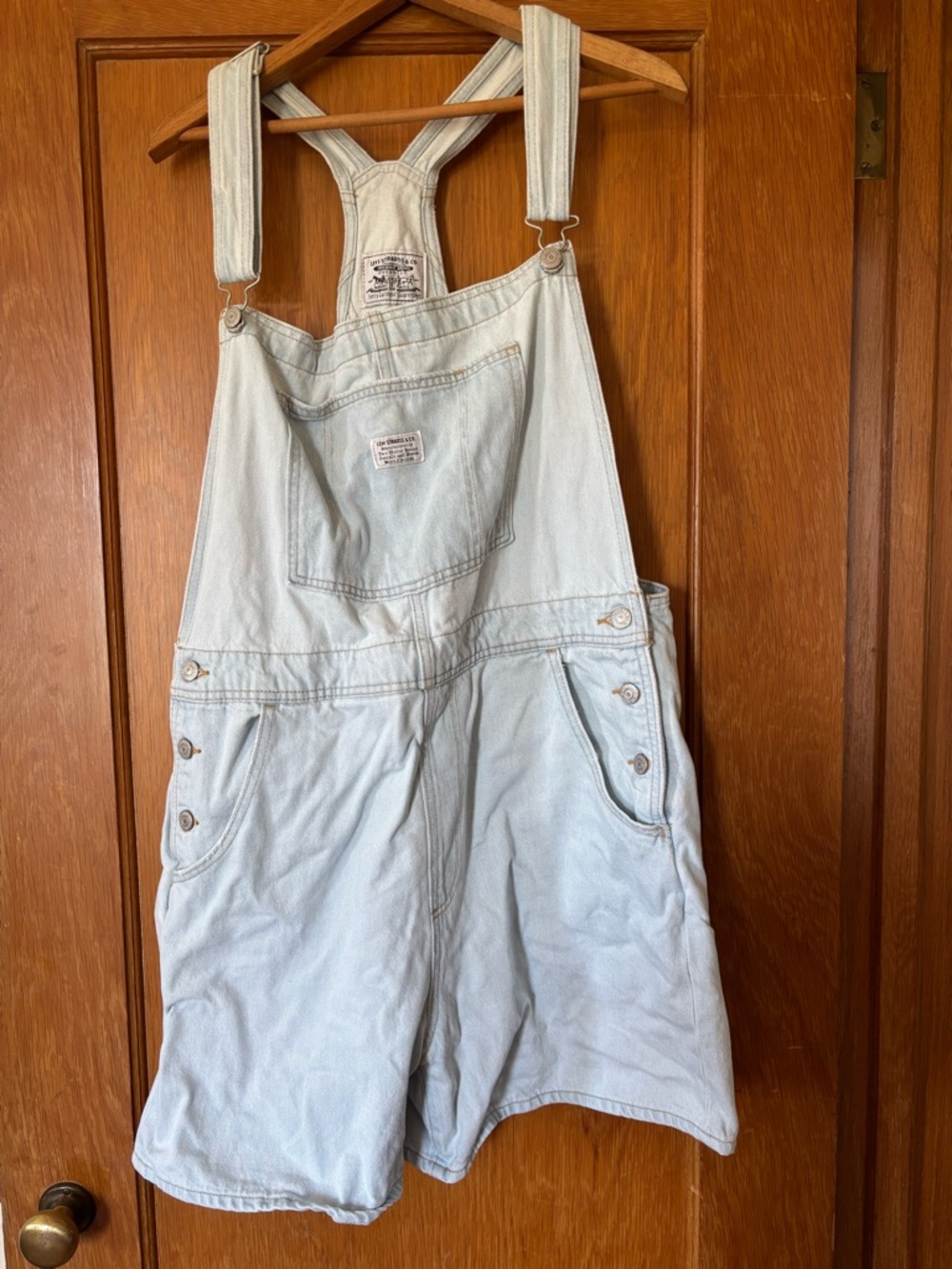 Levi's Pale Blue Denim Short Overalls